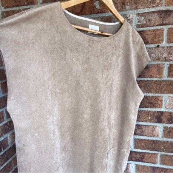 Aritzia * Wilfred Free Nori Faux Suede Shift Dress EUC L - Picture 5 of 15